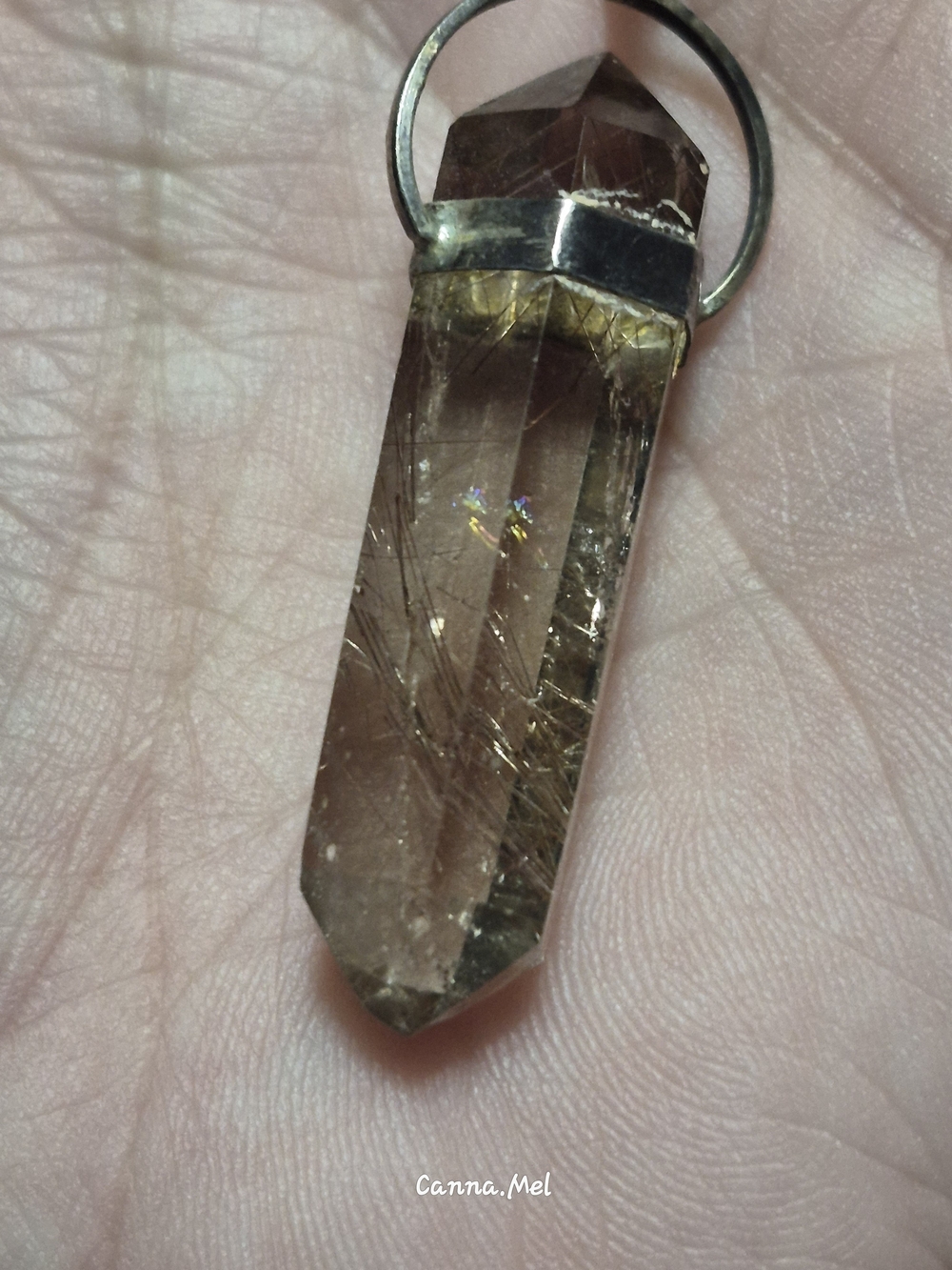Vintage 925 Rutilated Quartz Necklace